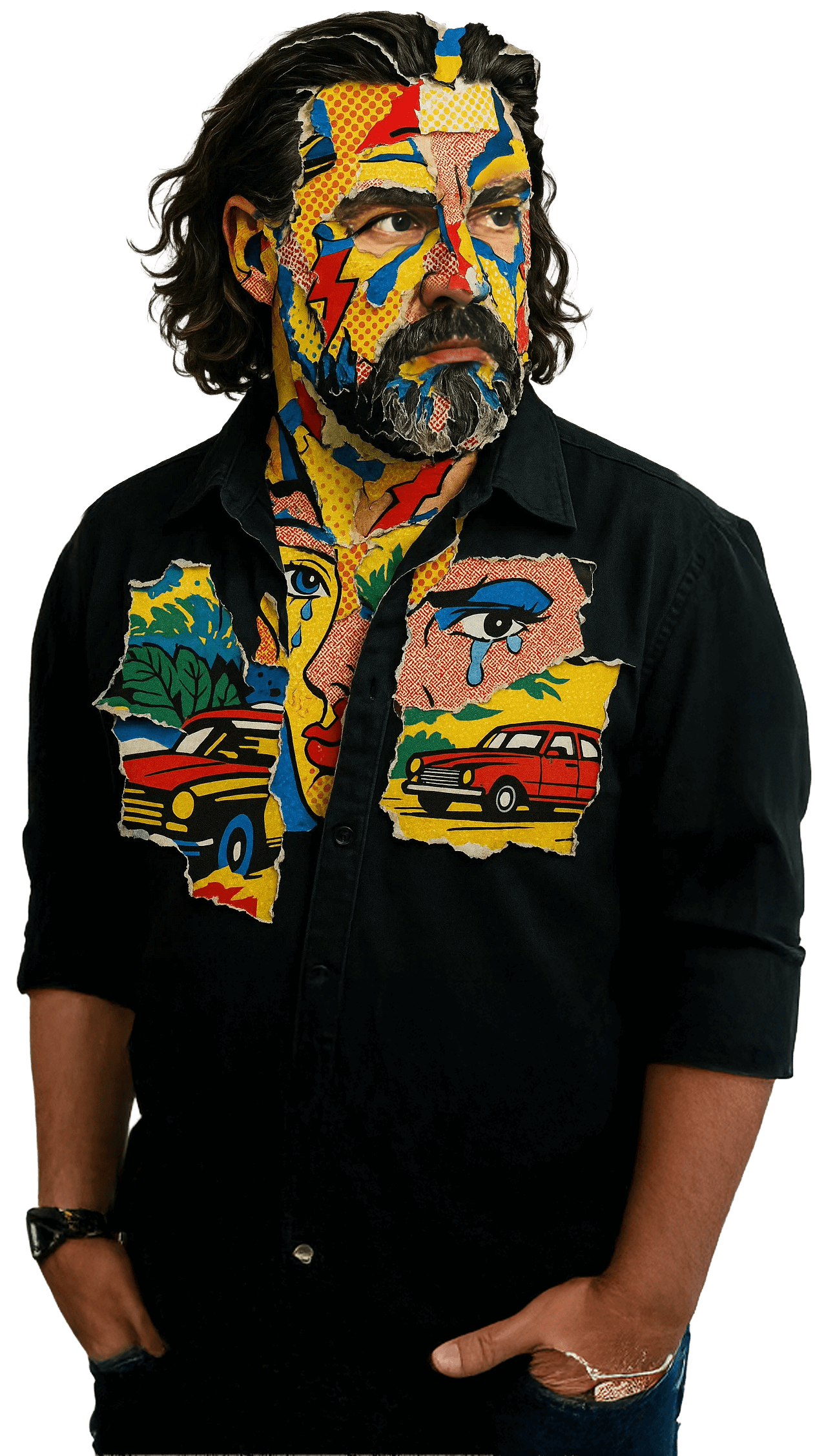 Designer with pop art style